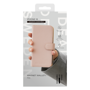 Ideal of Sweden Magnet Wallet+ för iPhone 16, rosa