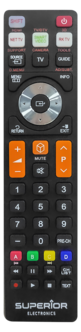 Superior universal fjärrkontroll till Samsung, SSUPTRB008
