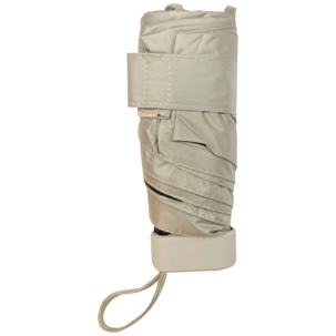 UV-paraply, miniparaply med solbeskyttelse UPF 50+, beige