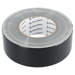 Vävtejp, svart silvertejp, 50 mm x 50 m