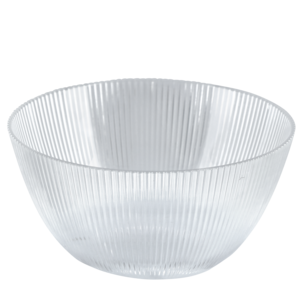 Liten plastskål, transparent, 15 cm, 4-pakning
