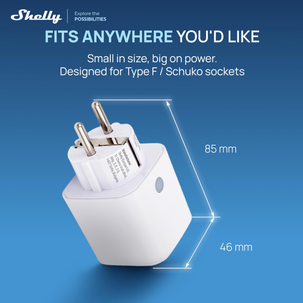 Shelly Plug M Gen3 smartplug med elmätare, 2-pack