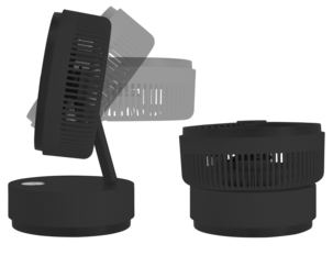 Bordvifte med timer 24 cm, sammenleggbar