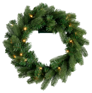 Dørkrans med belysning, batteridrevet LED, 48 cm, Northlight