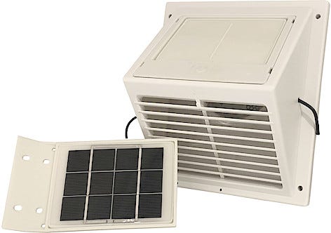 Solventilator Sunwind MiniVent med separat solpanel