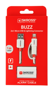 Synkkabel med alarmfunktion SKROSS Buzz 2-i-1
