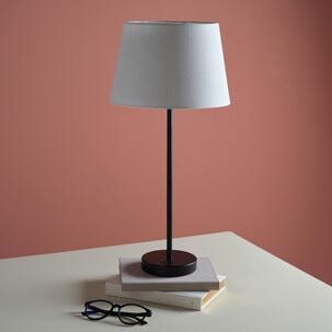 Northlight Ladattava lampunjalka, 46,5 cm, musta