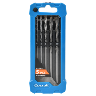 Cocraft borrsats betong, 4, 5, 6, 8 och 10 mm, 5-pack