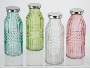 Glasflaska med skruvkork 4-pack