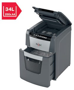 Dokumentförstörare Rexel Optimum AutoFeed+ 100X, korsstrimling
