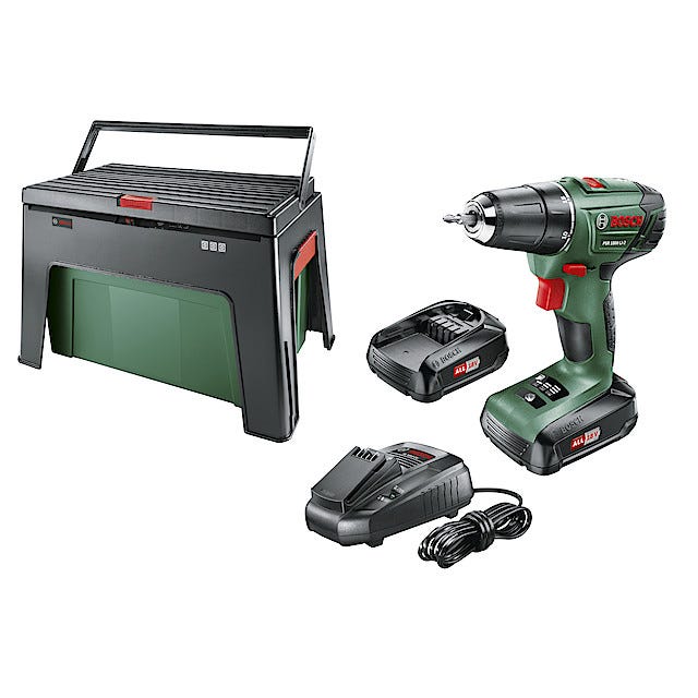 Bosch PSR 1800 LI 2 drill med Step & Workbox | Clas Ohlson Bosch PSR 1800 LI 2 drill med Step & Workbox | Clas Ohlson