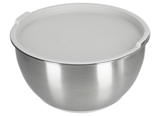 Rostfria skålar med lock, 3-pack