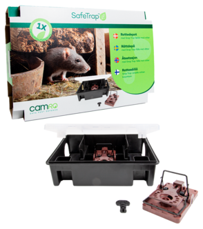 SafeTrap råttfälla med 1 Snap-trap fälla för bete