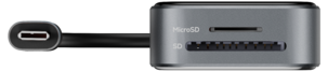 Deltaco USB-C hub 10 portar, transparent