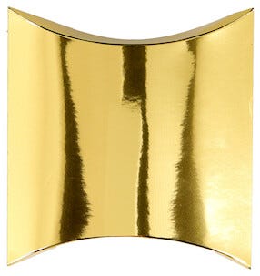 Presentförpackning guld, 15 x 15 x 4 cm