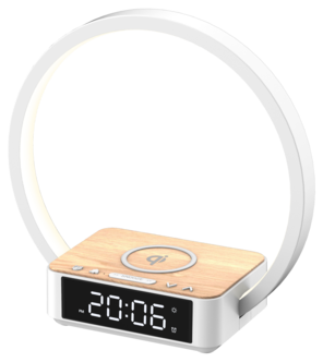 Vekkerklokke digital med Wake-up Light og Qi