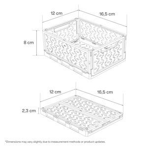 Klappbox av återvunnen plast, XS 16,5 x 12 x 8 cm