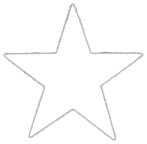 Ljusstjärna LED med timer, utomhus, 38 cm