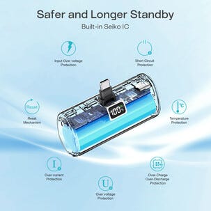 Powerbank Plug In USB-C, 5000 mAh