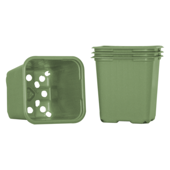 Weibulls planteringskrukor, grön plast, 20-pack