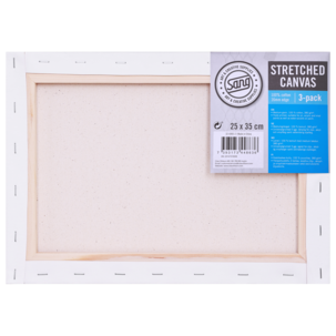 Målarduk, canvas med ram, bomull, Sang, 3-pack