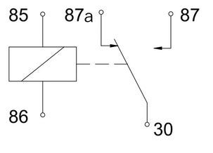 Bilrelä, 1-pol. växlande