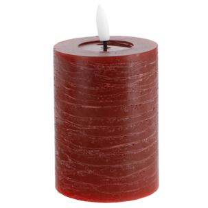 Blockljus LED röd med flammande låga