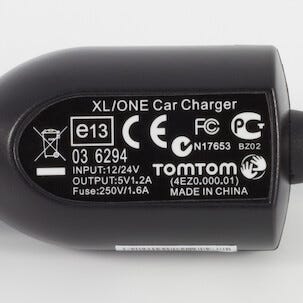 12-24V kabel med fäste Tomtom