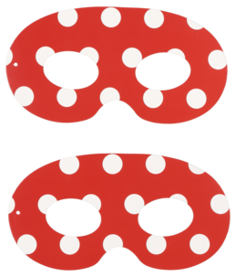 Partymaske, prikkete, 10-pakning
