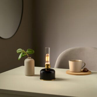 Oppladbar oljelampe, innendørs 22 cm