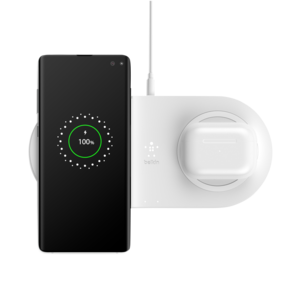 Belkin Boost Charge Dual 10 W, trådlös laddare med plats för två enheter
