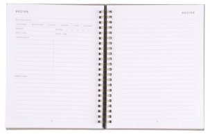 Receptbok, Mina egna recept, spiralbunden, 80 blad