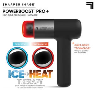 Sharper Image Powerboost Pro+ massagepistol, 6 munstycken