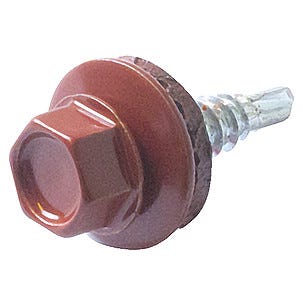 Överlappsskruv tegelröd