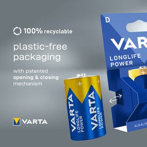 Varta Longlife Power D/LR20-batterier, 20-pack