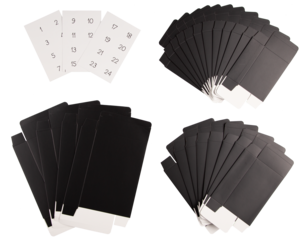 Adventskalender 24-pack, svart