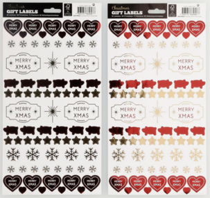 Stickers Xmas, 2 ark