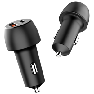 Autolaturi 12, 24 V, USB-C / USB-A, musta