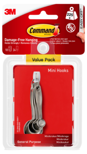 Command Value Pack Itsekiinnittyvät minikoukut, valkoinen, 18 kpl