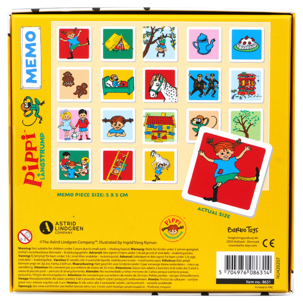 Pippi Långstrump Memo 36 delar barn, från 3 år