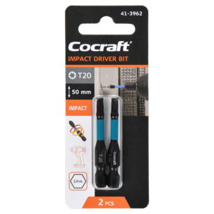 Cocraft bits Impact 1/4 tomme, 50 mm, 2-pakning