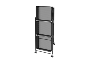 Rullavaunu, jossa laatikot, kylpyhuoneeseen ja keittiöön, kokoontaitettava