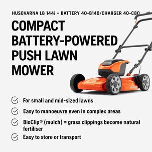 Husqvarna LB 144i batteridriven gräsklippare 1 batteri 36 V