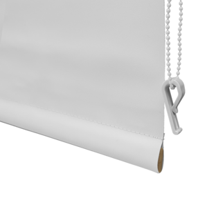 Mörkläggande rullgardin, skruvfri med kulkedja, vit