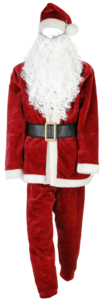 Tomtekläder Premium One Size vuxen, 4-delar