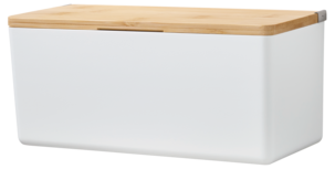 Tesa Baboo självhäftande hylla med lock i bambu, vit