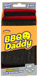 BBQ Daddy Steel Scouring Pad stålsvamp för grill, 2-pack