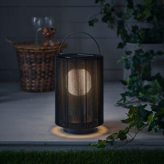 Aurinkokennolyhty tekstiili metalli, 35 cm