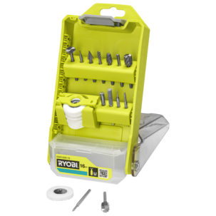 Ryobi RAR100K-16 kit för snideri/gravyr, 16 delar