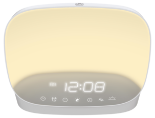 Wake-up light vekkerklokke med lyd og lys